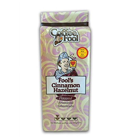The Coffee Fool Fool's Whole Bean, Cinnamon Hazelnut, 12 Ounce