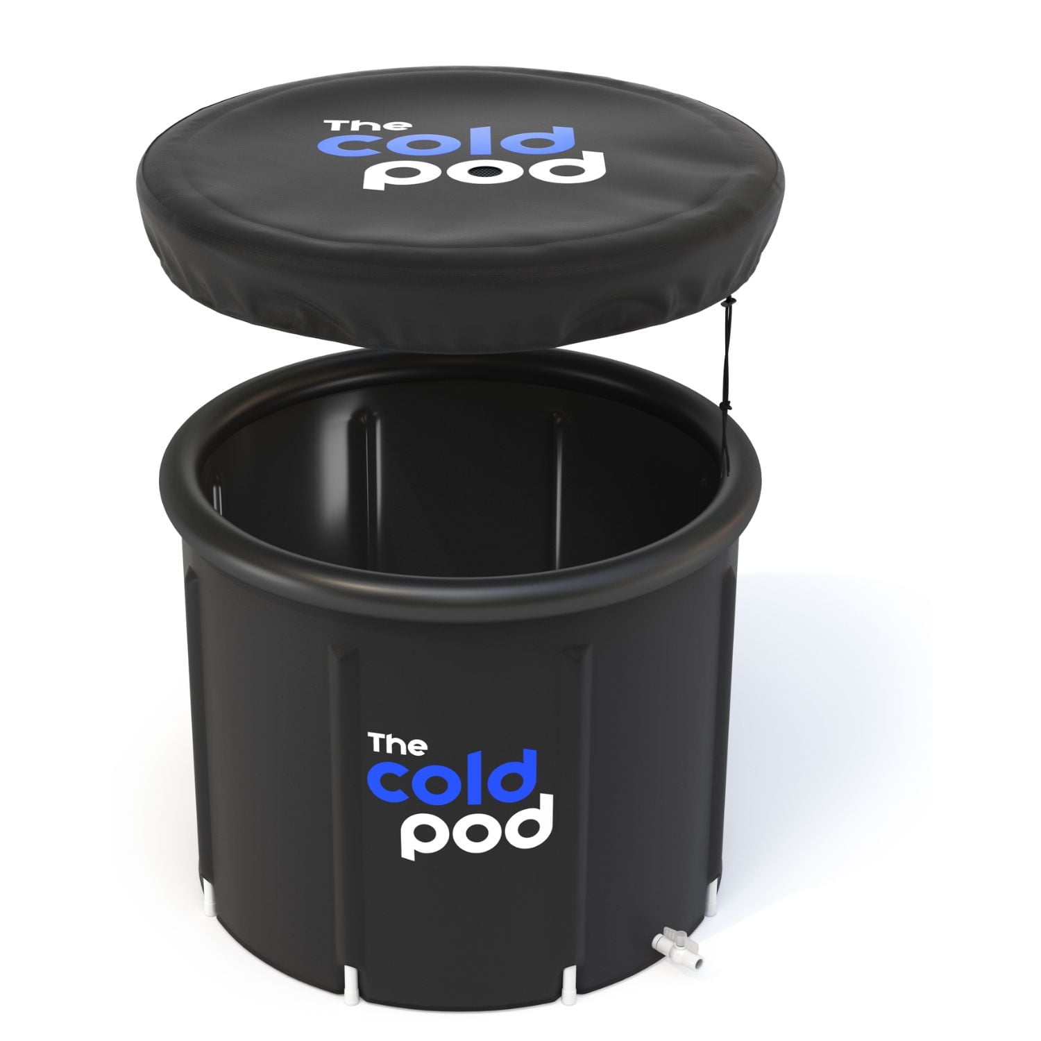 Black Portable Freestanding Cold Plunge Tub with Cover, 116 Gallon Capacity