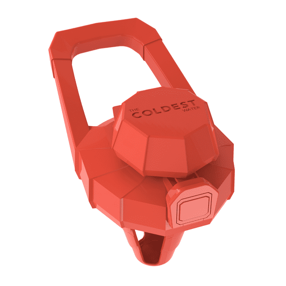 The Coldest Chug Lid and Shaker Lid for Wide Mouth Bottles for Protein Shakes, Healthy Shakes, Gym Lid (Crimson Red)