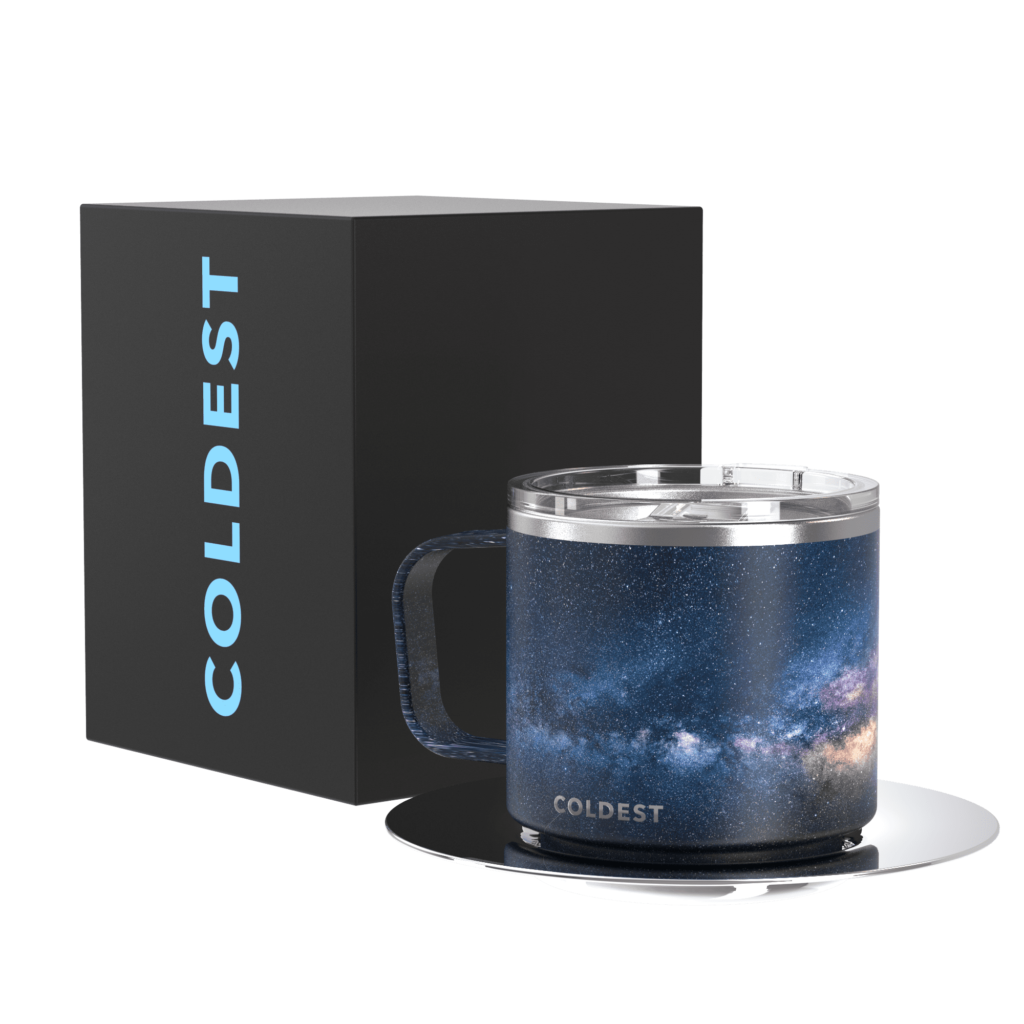 Beyond Blue Stainless Steel Insulated Espresso Mug with Lid, 4 oz