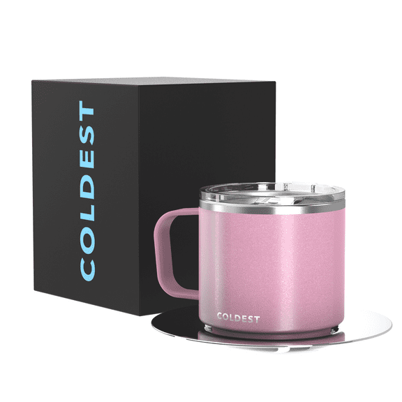 The Coldest Espresso Coffee Mug - Stainless Steel Super Insulated Travel Mug for Hot & Cold Drinks, Best for Tea, Lattes, Cappuccino Coffee Cup(Forever Pink, 4 Oz)