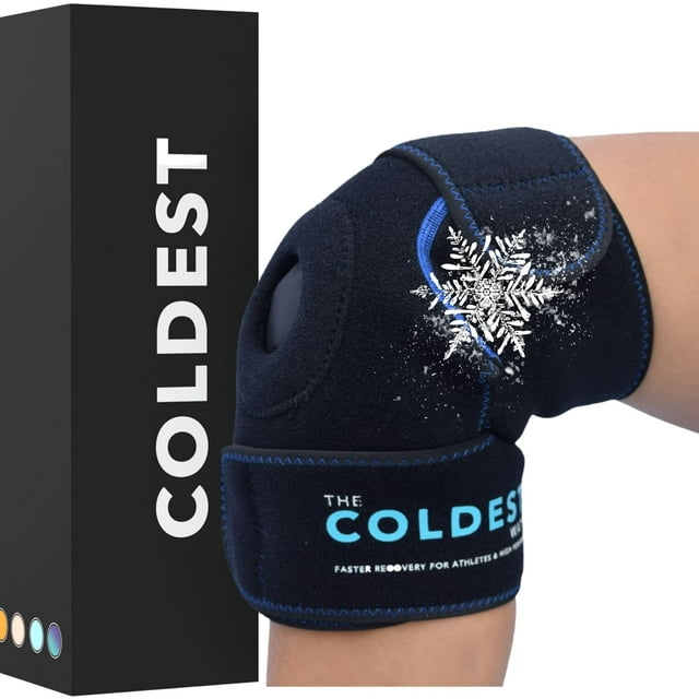 The Coldest Knee Ice Pack Wrap, Hot and Cold Therapy Reusable