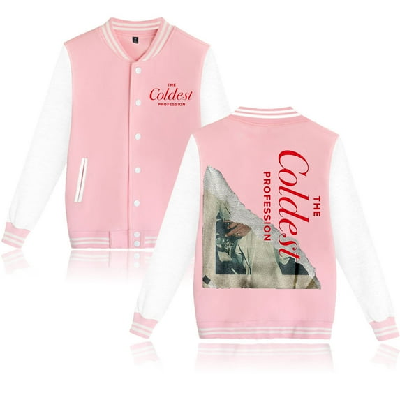 The Coldest Profession Album Collection Merch Baseball Jacket – Unisex Varsity Style Long Sleeve Graphic Coat for Music Fans