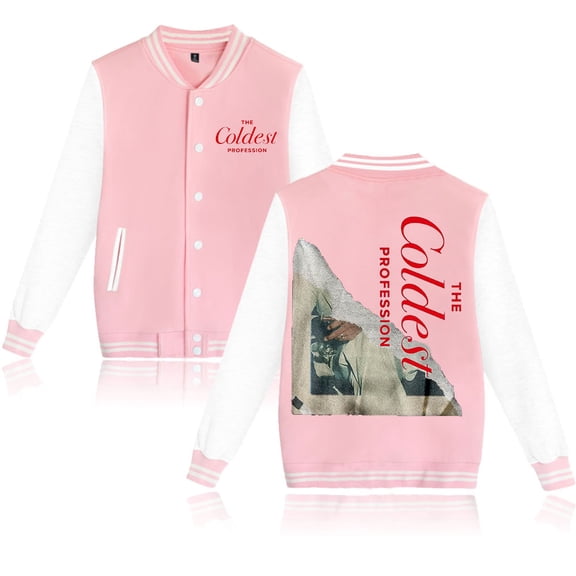 The Coldest Profession Album Collection Merch Baseball Jacket – Unisex Varsity Style Long Sleeve Graphic Coat for Music Fans