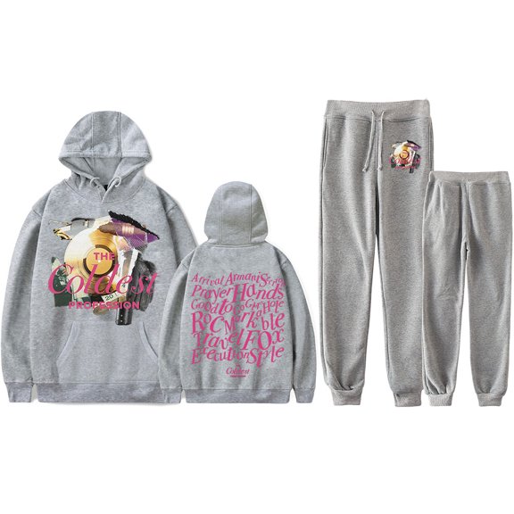 The Coldest Profession Album Merch Hoodie and Pants Set – Unisex Graphic Drawstring Sweatshirt & Jogger Pants for Music Fans