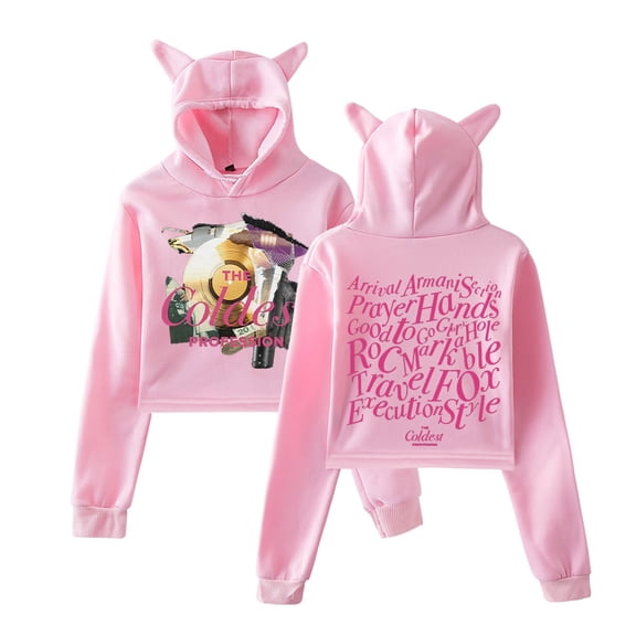 The Coldest Profession Album Tracklist Merch Cat Ear Hoodie – Women’s Graphic Pullover Sweatshirt, Fashion Top for Music Fans