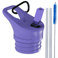 thumbnail image 1 of The Coldest Water Standard Size Mouth Hydro Sports Straw Cap Flip Top Lid - Multi-Compatible with Standard Flask Mouth Size Stainless Steel Water Bottles ( Purple 2.0), 1 of 5