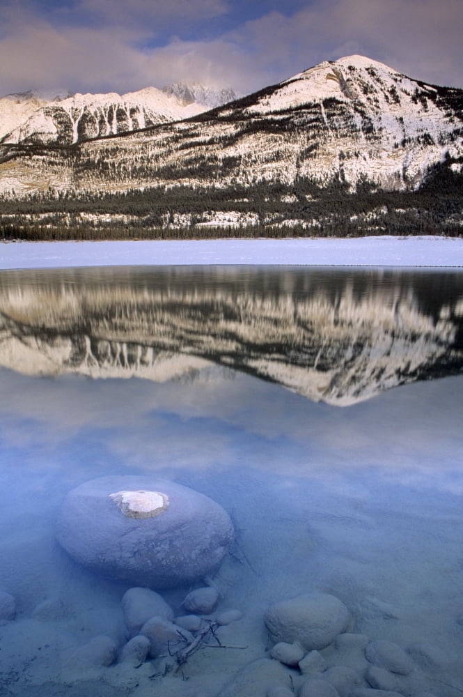 The Colin Range And The Athabasca River Jasper National Park Alberta Canada Canvas Art - Darwin Wiggett Design Pics (11 x 17)
