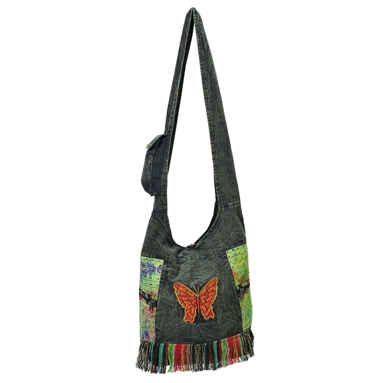 Embroidered hobo online bag