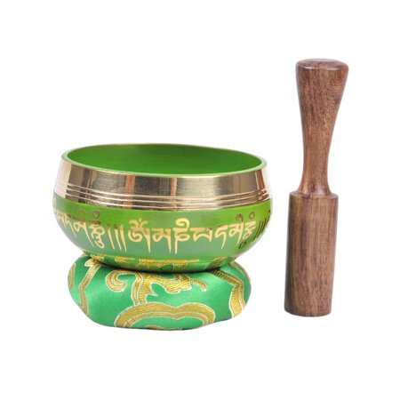 The Collection Royal Chakra Colors Tibetan Singing Bowl Set, Sound Bowl Meditation Set, Authentic Meditation Bell for Healing, Yoga, Chakra Balancing, Mindfulness, Zen Décor or Unique Gift