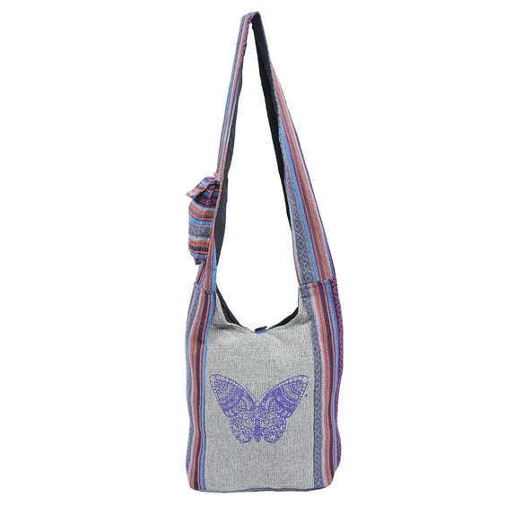 The Collection Royal Cotton Sling Crossbody Shoulder Graphic Hobo Bag
