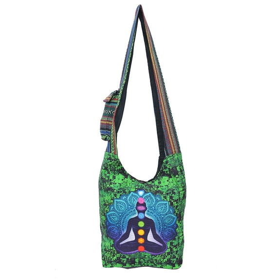 The Collection Royal Cotton Sling Crossbody Shoulder Graphic Hobo Bag