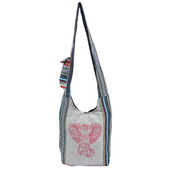 The Collection Royal Cotton Sling Crossbody Shoulder Graphic Hobo Bag