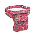 thumbnail image 1 of The Collection Royal Fanny Pack Crossbody Bags for Women| Cotton Canvas Boho Hippie Festival Colorful Belt Bag for Women (Red N), 1 of 10
