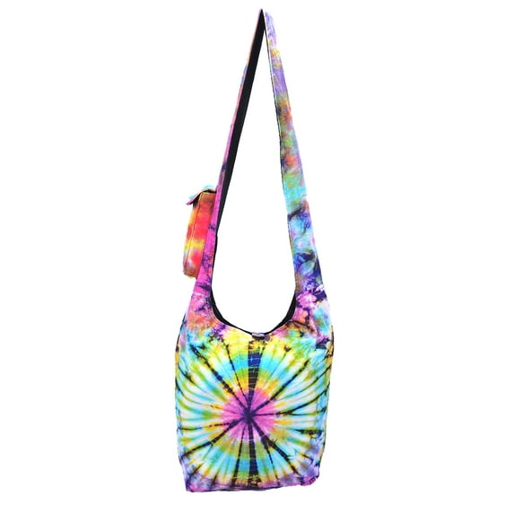 The Collection Royal Printed Patch and Razor Cut Cotton Hobo Bag