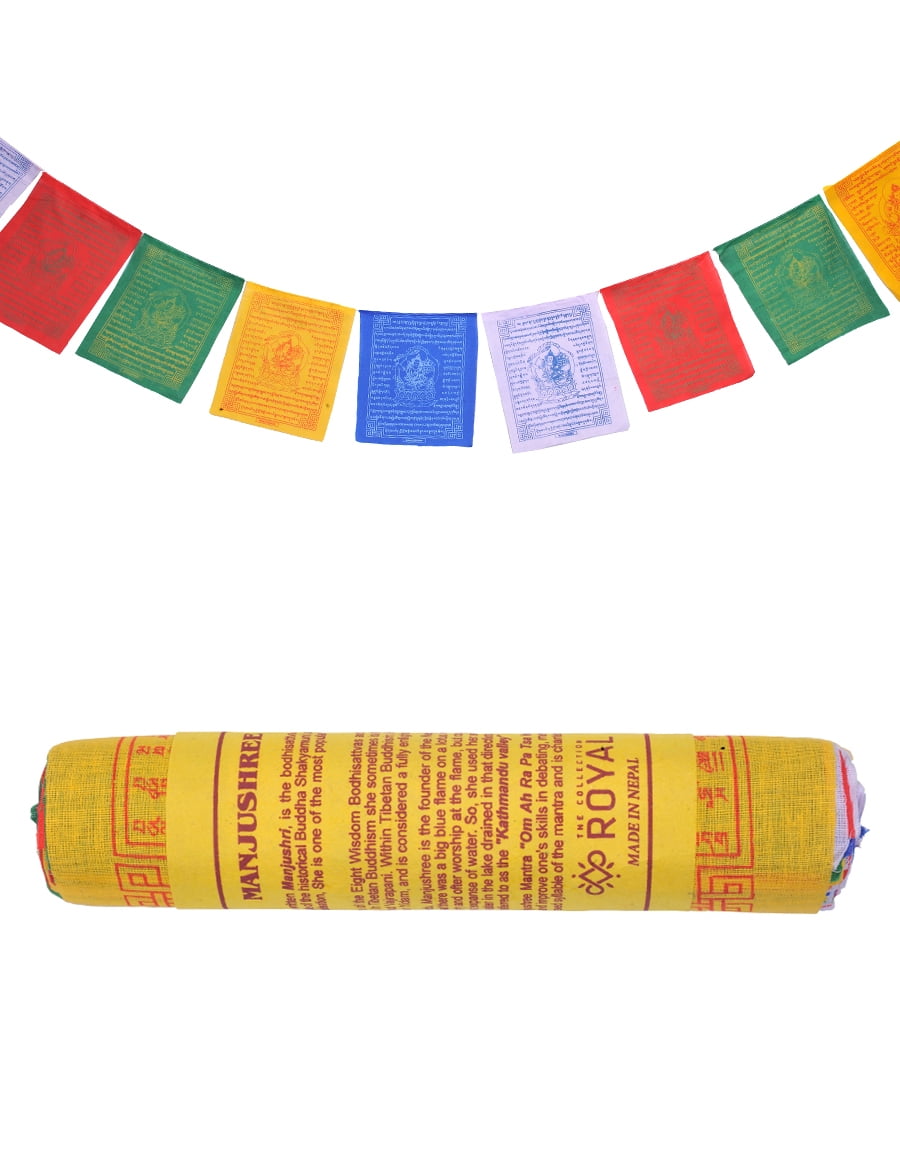 The Collection Royal Tibetan Prayer Flags Outdoor, Zen Flag, Colorful