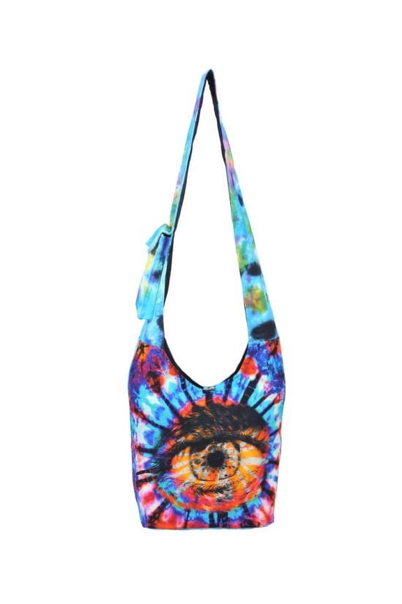 Tie Dye Cotton Sling Crossbody Shoulder Graphic Hobo Bag