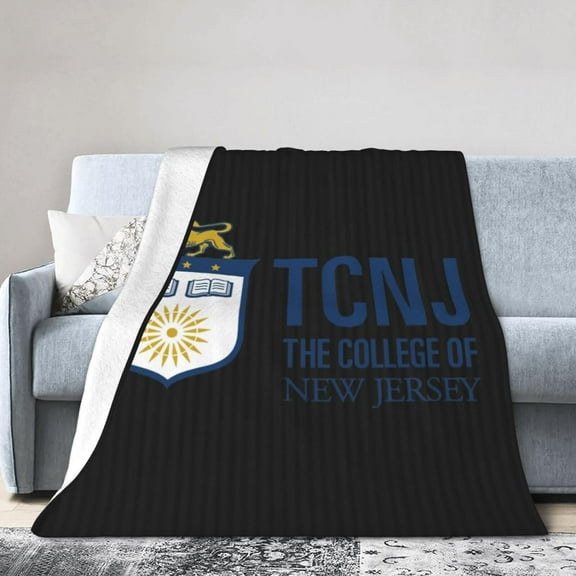 The College of New Jersey Logo Ultra-Soft Micro Fleece Blanket Soft Comfortable Flannel Blanket Available for Bed Couch Living Room