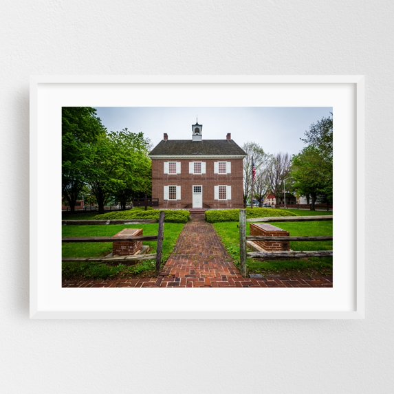 The Colonial Courthouse - York Pennsylvania Photography White Framed Wall Art Print 20 x 30 inches