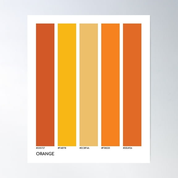 The Color Of Food - Orange Poster Wall Art, Modern Wall Decor For Living Room Bedroom, 8x12 UNFRAMED