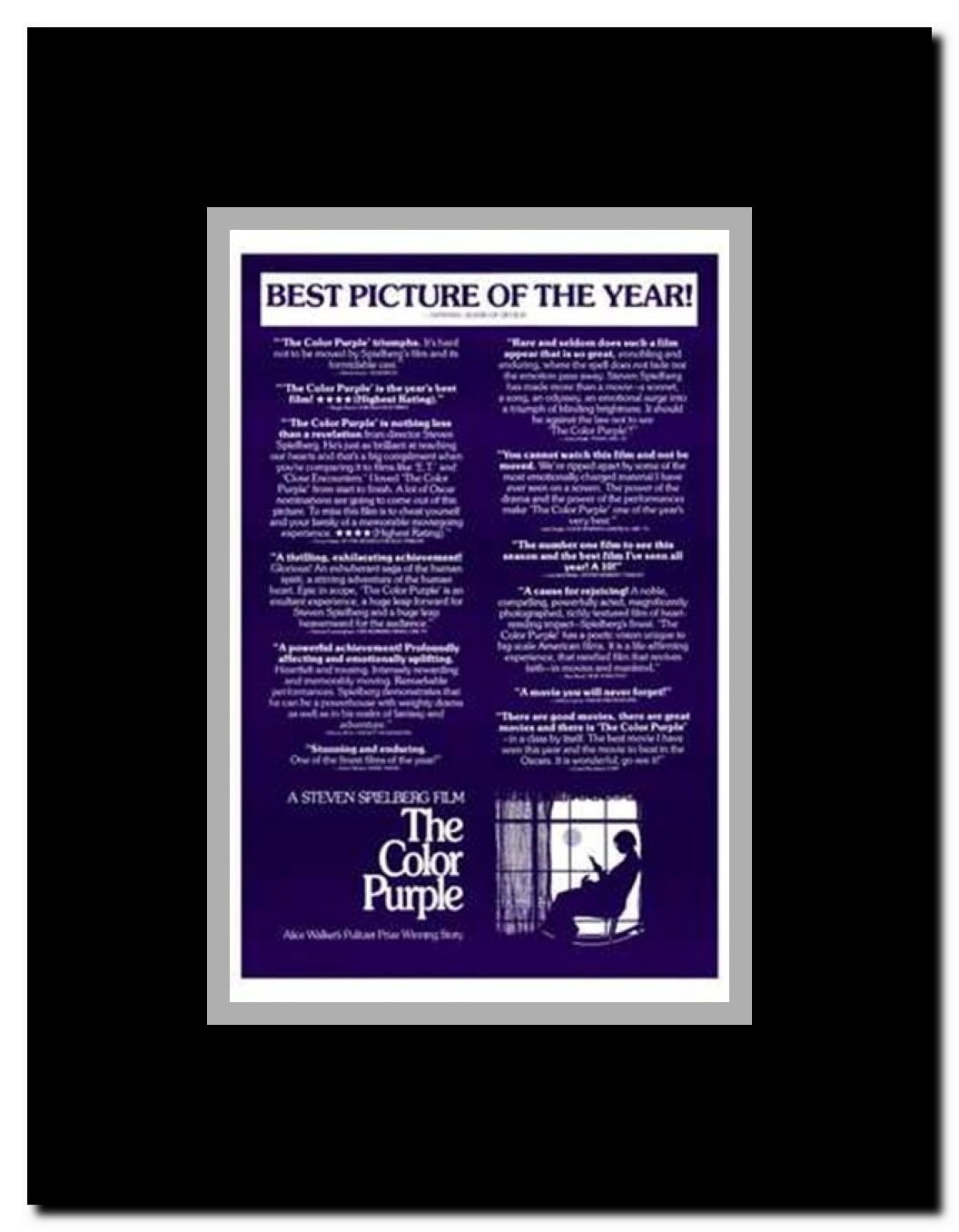 The Color Purple Framed Movie Poster