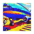 thumbnail image 1 of "The Colorful Blimp Scene" - Canvas, 1 of 25