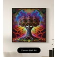 thumbnail image 1 of The Colorful Copse - Psychedelic Tree Canvas Wall Art, 1 of 2