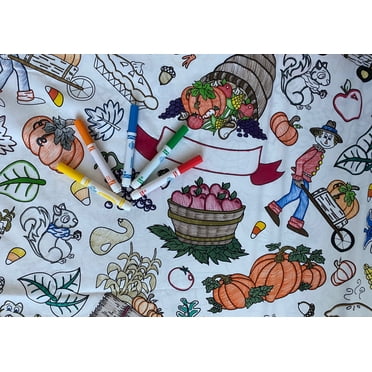 The Coloring Table – Mandala Design – Rectangle Tablecloth - Fabric ...