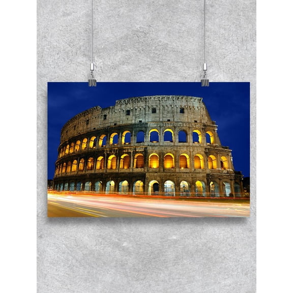 The Colosseum At Dusk Poster -Image by Shutterstock