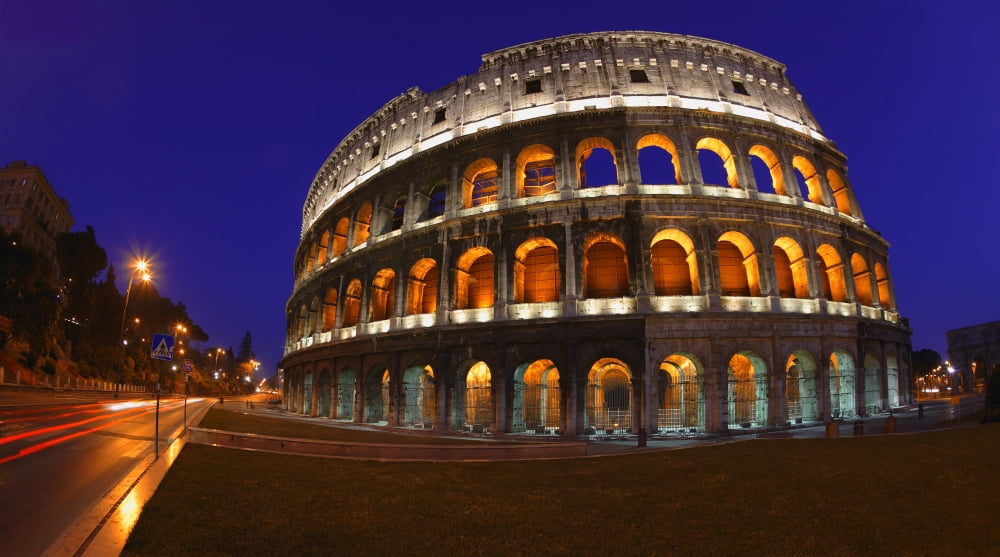 The Colosseum In Rome Italy Canvas Art - Carson Ganci Design Pics (19 x 10)