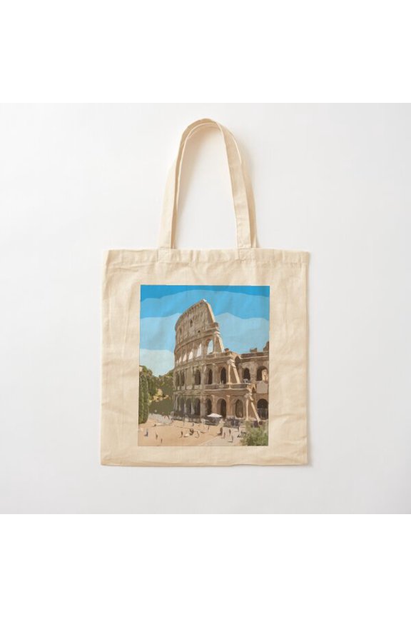 The Colosseum, Rome, Italy, Art Canvas Tote Bags, Reusable Shopping Bag