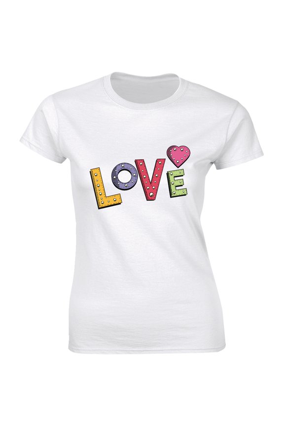 The Colourful Love Design Gift For Valentine's Day Women's T-Shirt