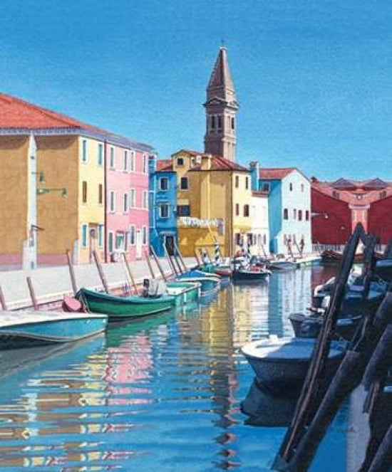 The Colours of Burano Canvas Art - Margaret Heath (20 x 24)