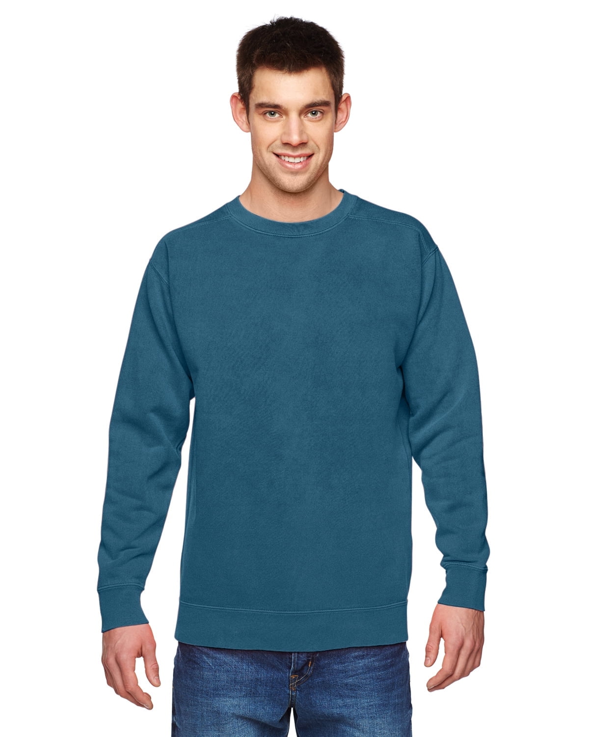 The Comfort Colors Adult Crewneck Sweatshirt - DENIM - L 