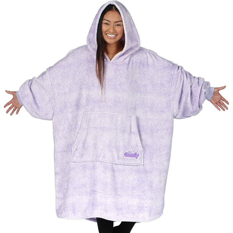 The Comfy Dream Microfiber Hoodie for Adults with Pocket, Heather Purple