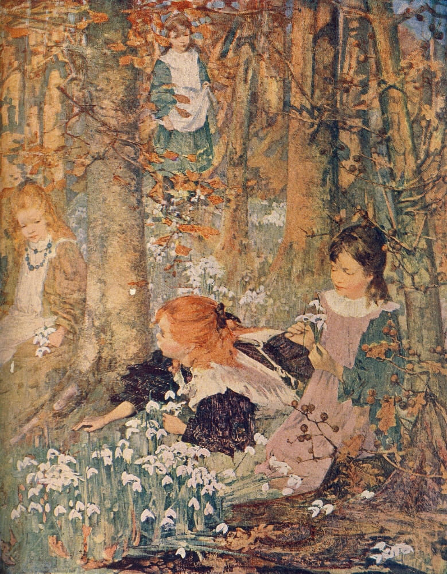 The Coming of Spring 1899 Canvas Art - Edward Hornel (18 x 24)