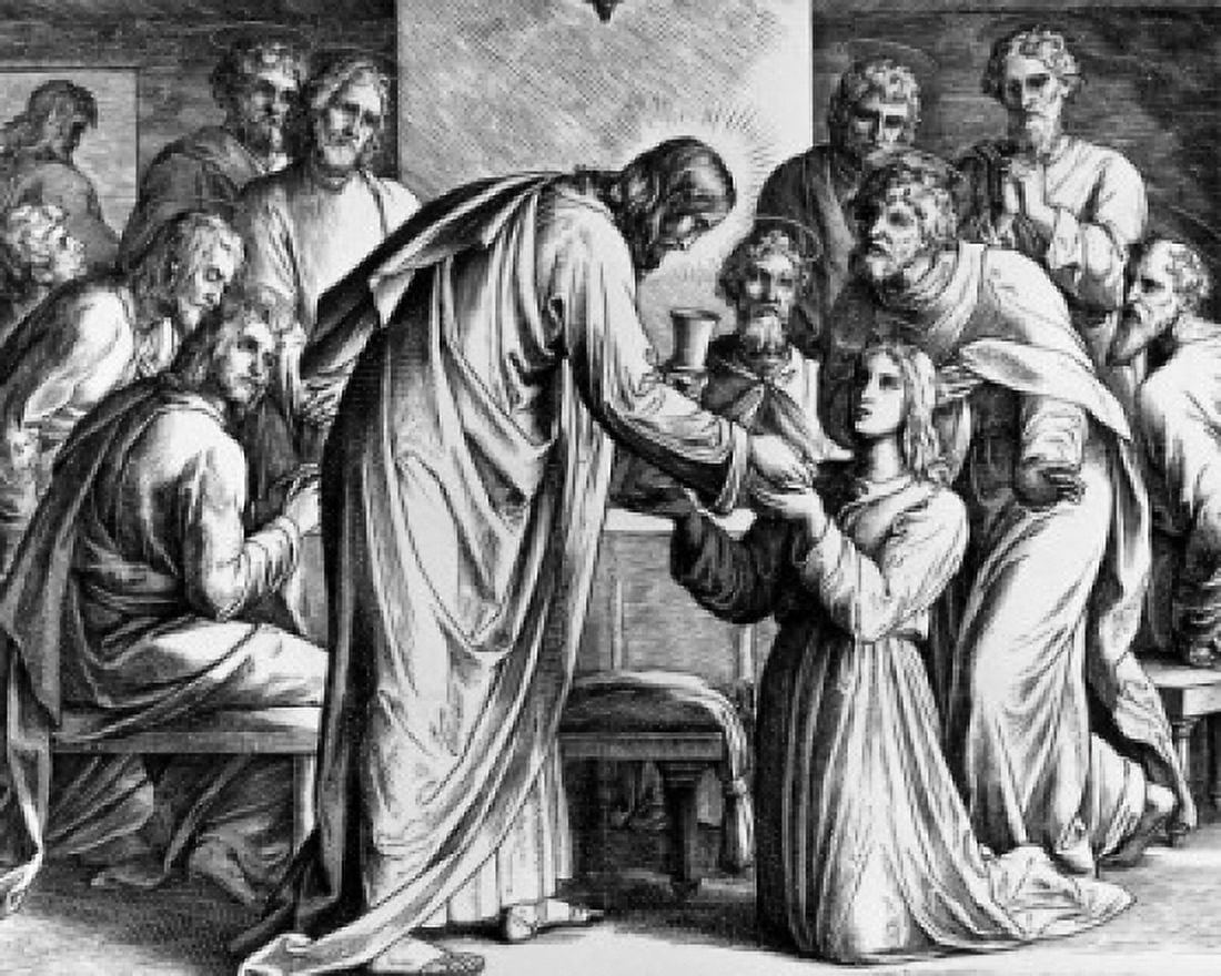 The Commencement of the Last Supper by Julius Schnorr Von Carolsfeld 1794-1872 Canvas Art - Julius Schnorr Von Carolsfeld (18 x 24)