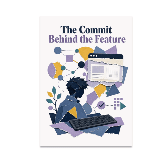 The Commit Behind the Feature Wall Art - Software Developer - 13x19 Poster Print