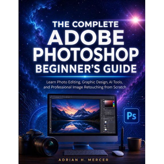 The Complete Adobe Photoshop Beginner's Guide: Learn Photo Editing, Graphic Design, AI Tools, and Professional Image Ret, (Paperback)