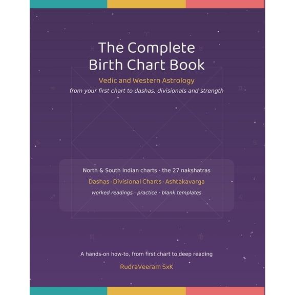 The Complete Birth Chart Book: Vedic and Western Astrology from Your First Chart to Dashas, Divisionals and Strength: Ve, (Paperback)
