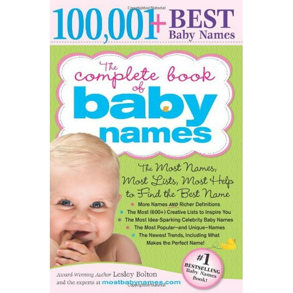Pre-Owned Complete Book of Baby Names : The Most Names, Most Lists, Most Help to Find the Best Name 9781402224553