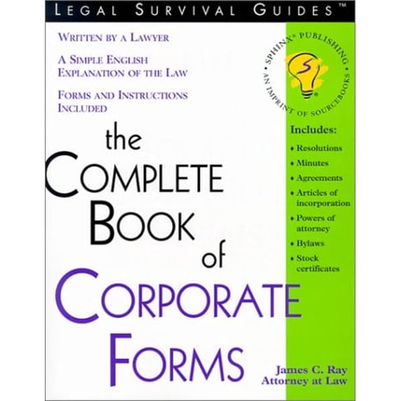 Pre-Owned The Complete Book of Corporate Forms (Legal Survival Guides) (Paperback) 1572481668 9781572481664