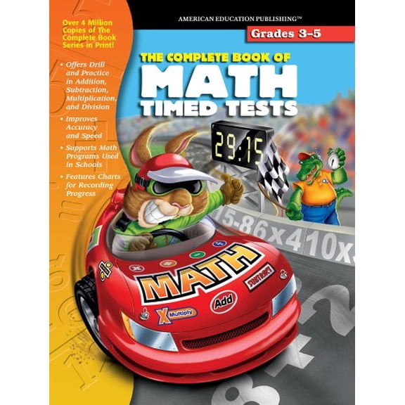 Pre-Owned The Complete Book of Math Timed Tests: Grades 3-5 Paperback