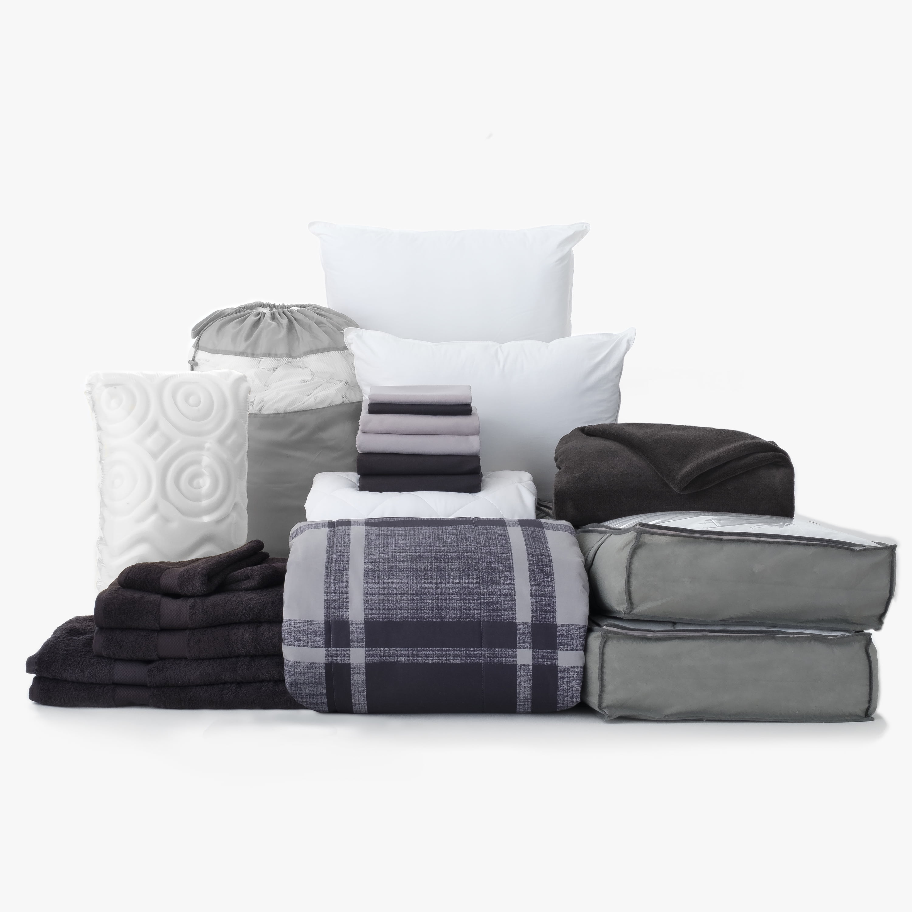 The Complete Dorm Value Pack in Wonderland Gray, 21Piece Twin XL