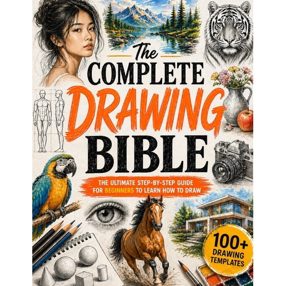 The Complete Drawing Bible: The Ultimate Guide for Beginners to Learn How to Draw with Step-by-Step Exercises and Projec, (Paperback)