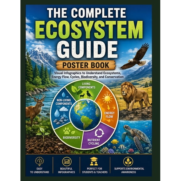 The Complete Ecosystem Guide: Poster Book: Visual Understand Ecosystems, Energy Flow, Cycles, Biodiversity, and Conserva, (Paperback)