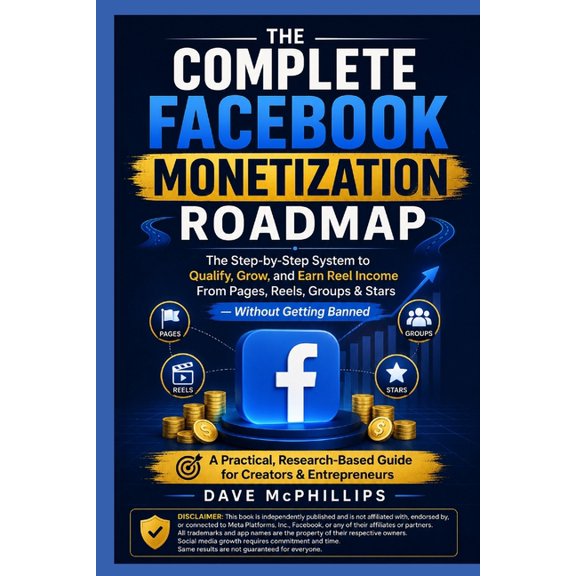 The Complete Facebook Monetization Roadmap: The Step-by-Step System to Qualify, Grow, and Earn Income From Pages, Reels,, (Paperback)
