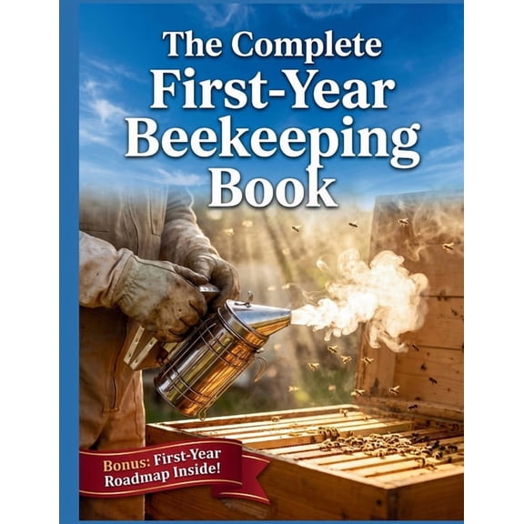 The Complete First-Year Beekeeping Book: A Step-by-Step Beginner's Guide to Building Your First Hive, Keeping Bees Healt, (Paperback)