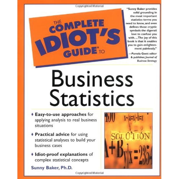 Pre-Owned The Complete Idiot's Guide to Business Statistics Paperback