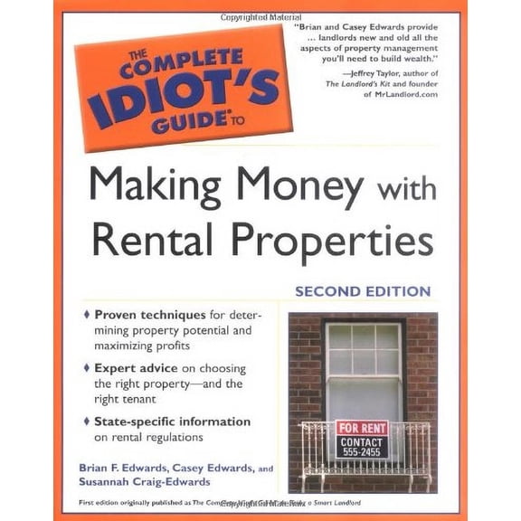 Pre-Owned The Complete Idiot's Guide to Making Money with Rental Properties, Second Edition (Paperback) 1592572839 9781592572830
